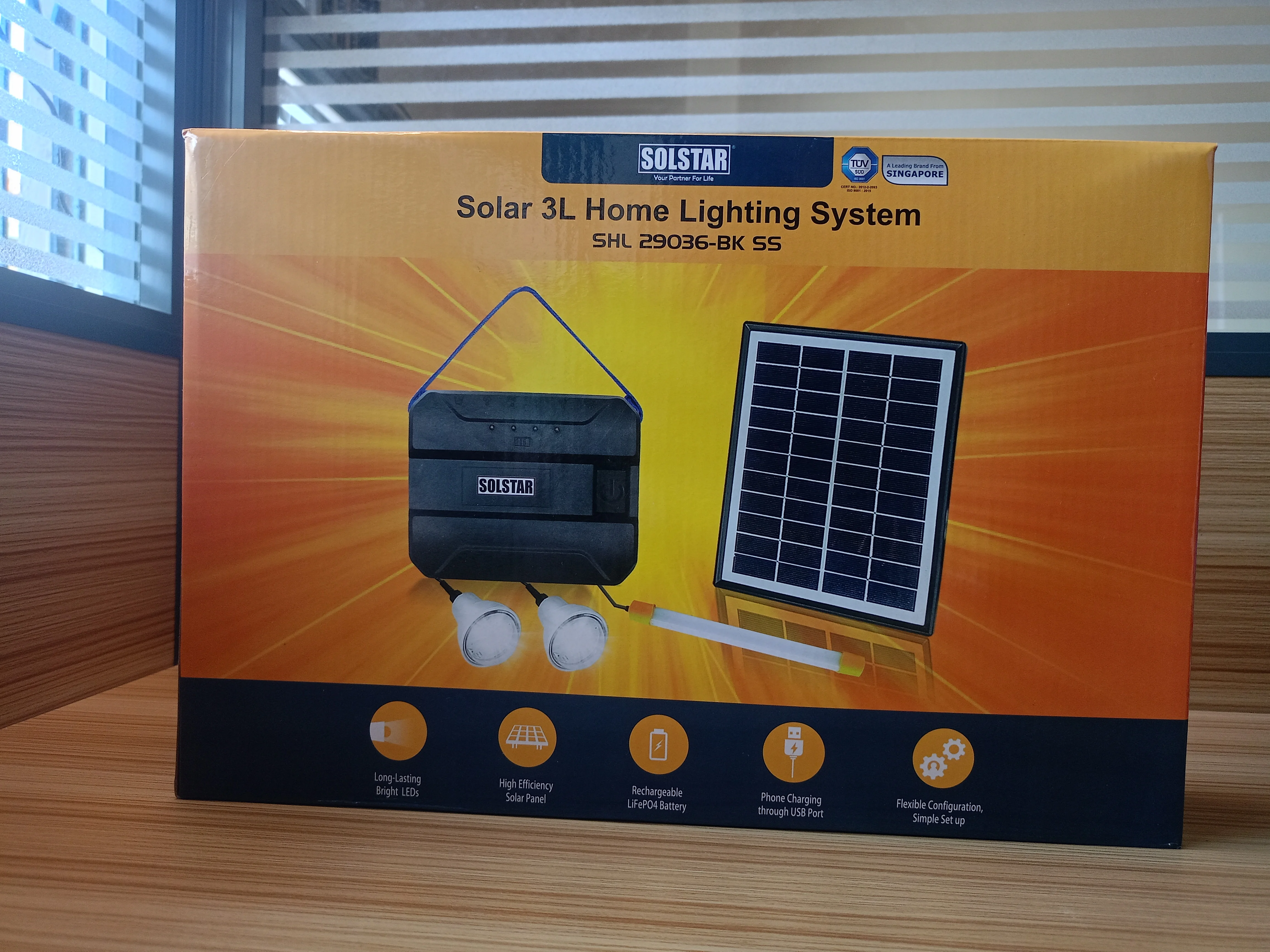 Solstar SHL 29036 BK SS – 3-Light Home Lighting System